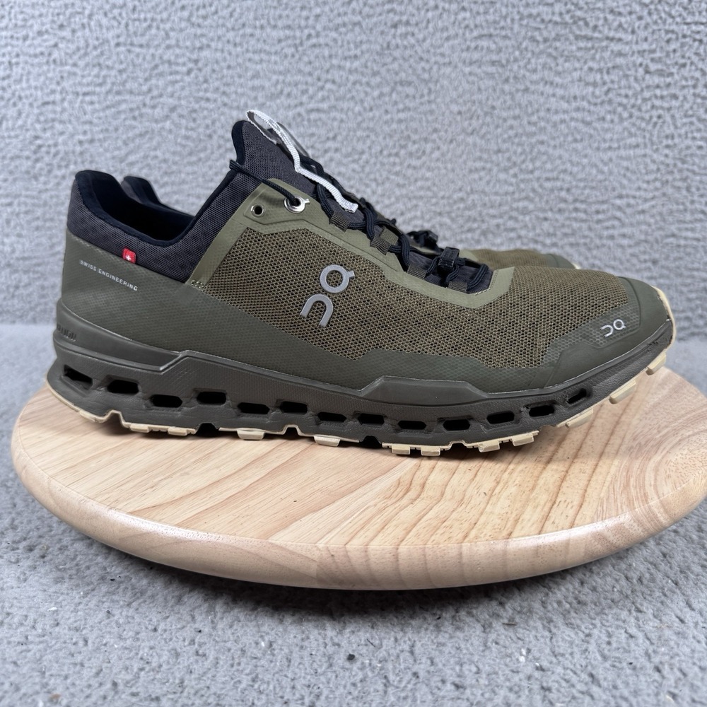 On Cloudultra Mens Size 12 Olive Green Trail Running Hiking Shoes NO INSOLES